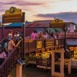 Amphawa floating market tour and Risky Market