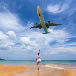 Our first stop is the unique Airplane Beach, a perfect spot for some early morning relaxation and photo opportunities